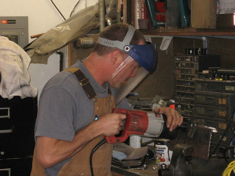 05. Jack begins fabricating a diamond plated bash plate..jpg