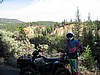 10. Scott stands behind Gold mines where they blasted with water cannons in 1880's..jpg