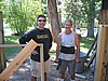 05. Riding over.  Ken and Jim re-build the fence we built 20+ years earlier..jpg