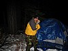 45. Fake 'I'm Cold' shot in front of my tent..jpg