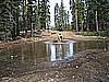 021. Joe hits a big puddle just before Meadow Lake..jpg